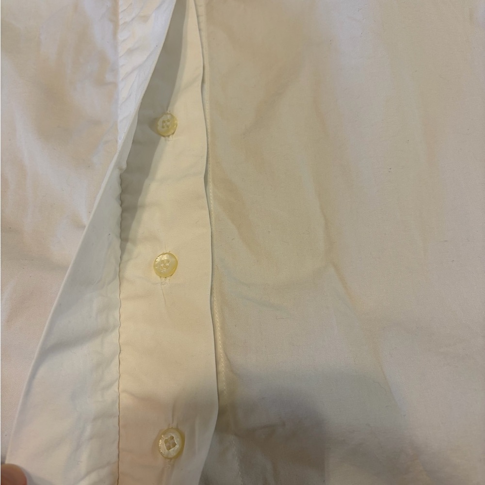Cabin Creek White Button-Up Shirt, tea party embroidered detail, lace collar - Picture 5 of 13